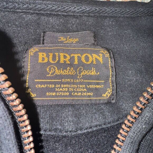 Burton Hoodie Mens L 48" Large Full Zip Heather Gray Jacket Sweatshirt Snowboard - Picture 3 of 8